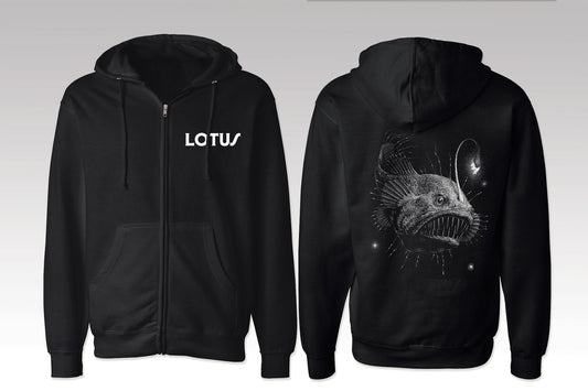 Anglerfish Zip-Up Hoodie BLACK