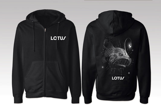 Anglerfish Zip-Up Hoodie BLACK